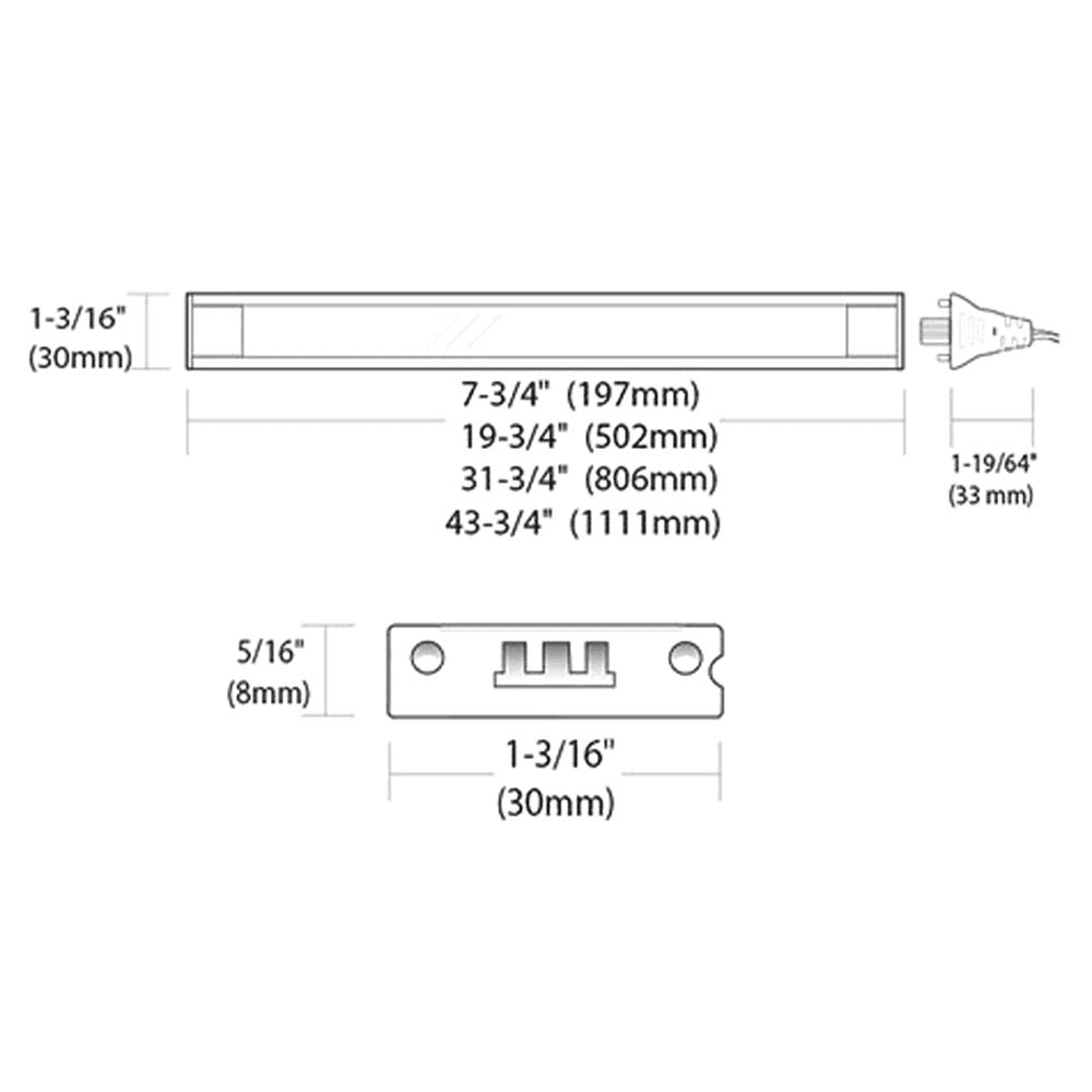 Tresco Lighting - Eurolinx LED 11W Warm White Linear Light