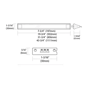 12VDC 4W Eurolinx 2.0 Cool White LED Linear Light, 43-3/4", Silver, 5000K Alt 11 - Image