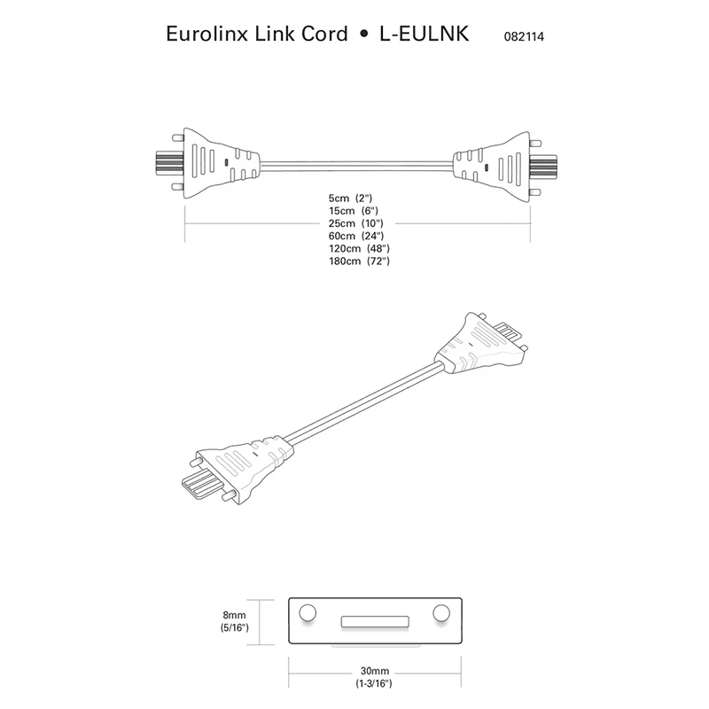 Eurolinx 2.0 Link Cord, 48", White Alt 1 - Image