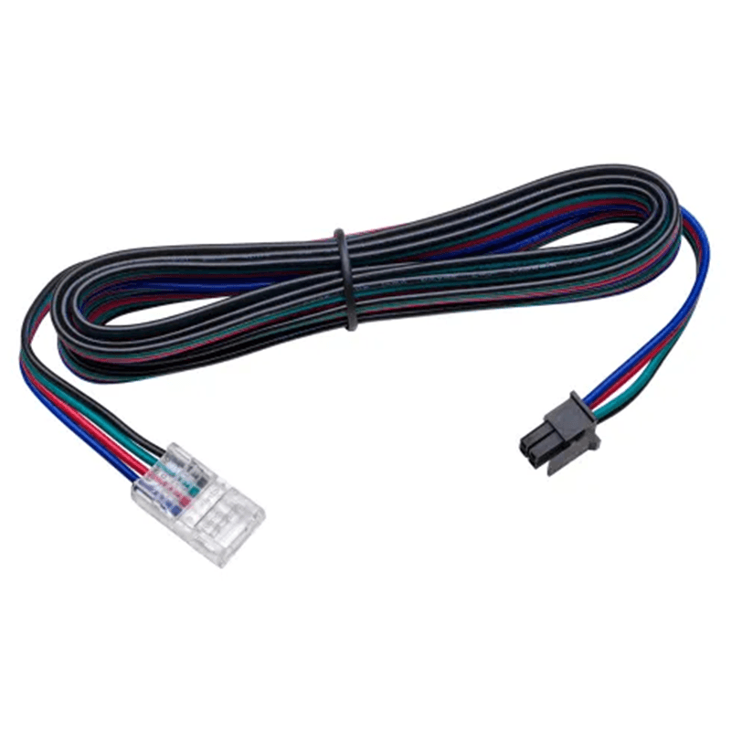 12/24VDC FlexTape RGB Starter Lead Cord, 79", White Clear Main - Image