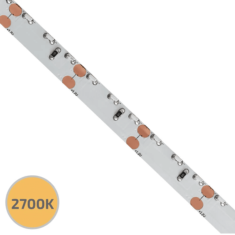 12V 41W Edge Emitting Warm White FlexTape LED Strip Light, 16.4' Roll, 2700k, White Main - Image