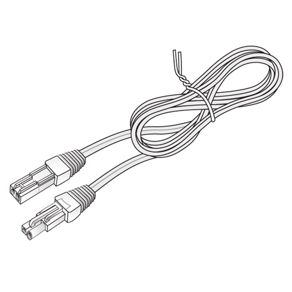 Tresco Lighting Pockit T105 Plastic Link Cord, 24", White - Image 1