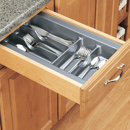 17-1/2" Cutlery Tray, Glossy Silver - Alt Image 1