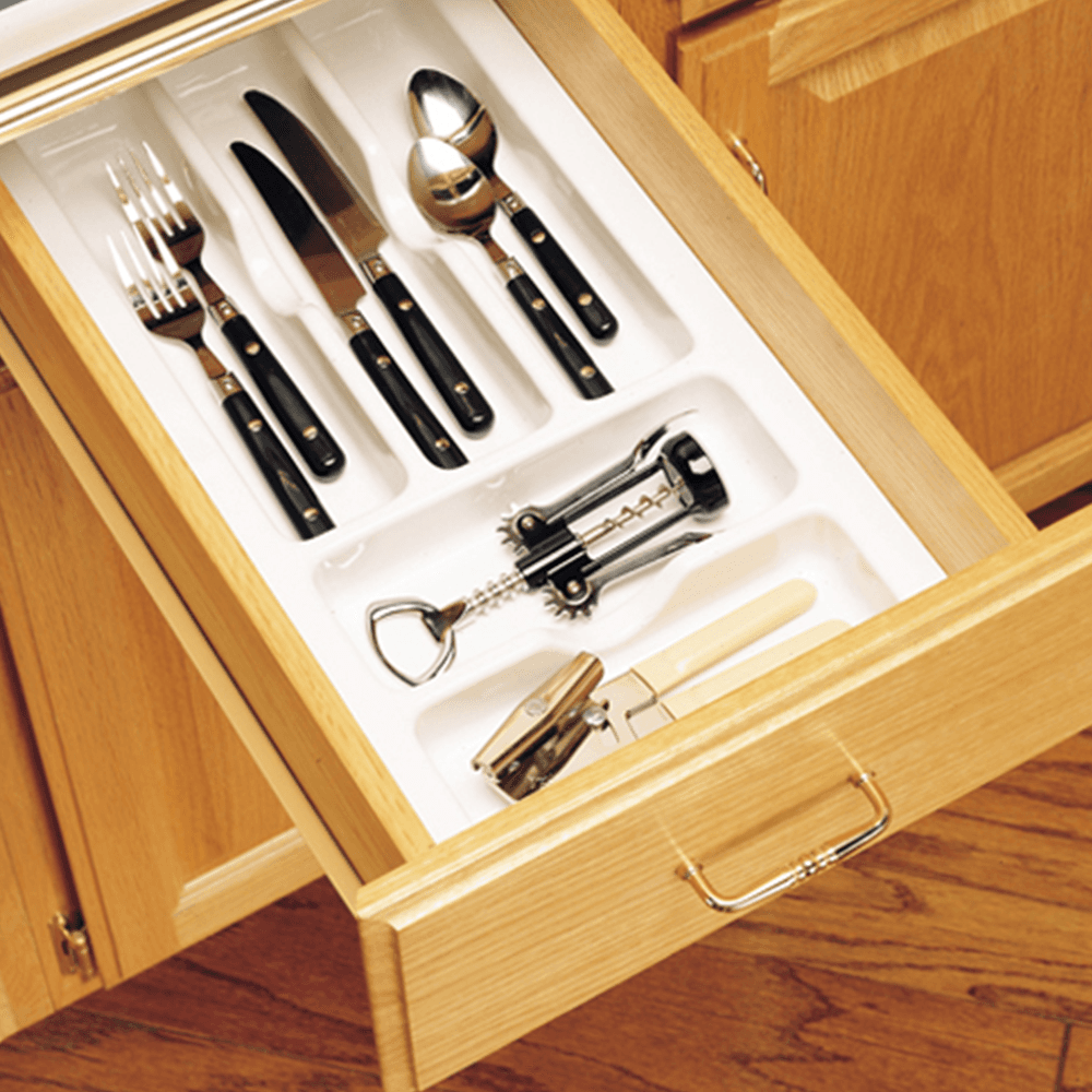 21-7/8" Cutlery Tray, Glossy White - Alt Image 2