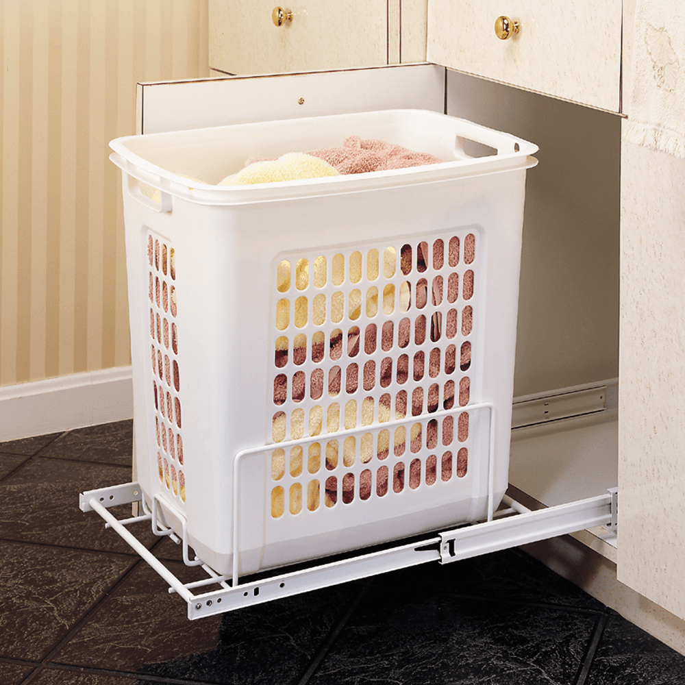 Rev-A-Shelf 14" Wide Replacement Hamper Basket in White Finish