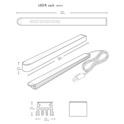 Tresco Lighting Reach LED 2.1W Warm White Linear Light in Black Finish - Installed View