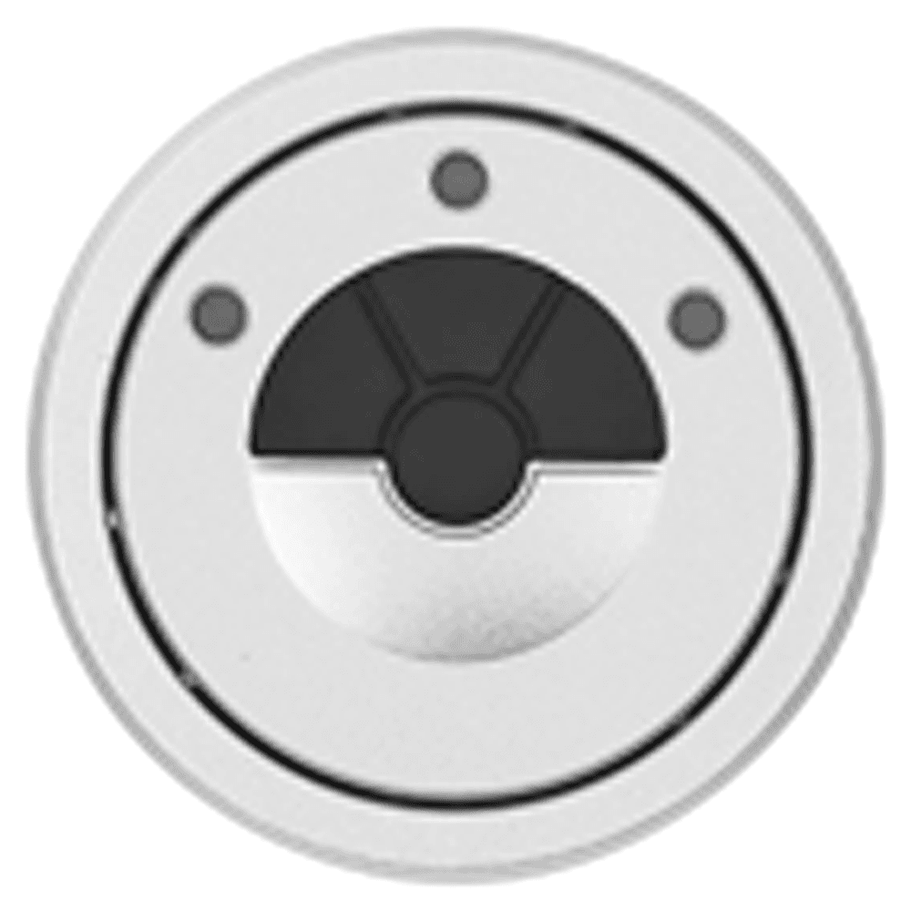 T527 Plastic Wireless Tri-Mitter Dimmer Controller, Nickel - Back View
