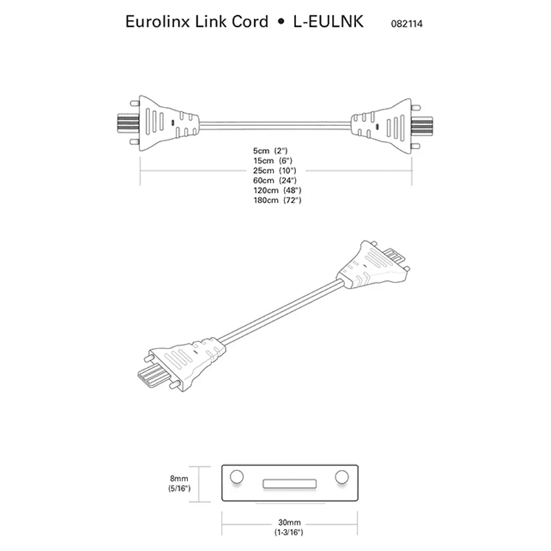 Eurolinx 2.0 Link Cord, 10", White Alt 3 - Image