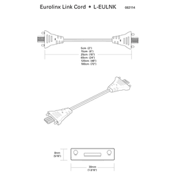Eurolinx 2.0 Link Cord, 10", White Alt 3 - Image
