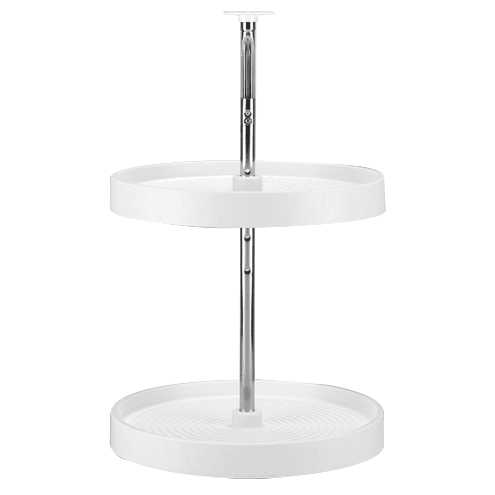 2062 28" Full-Circle 2 Tray Lazy Susan, White - Alt Image 2