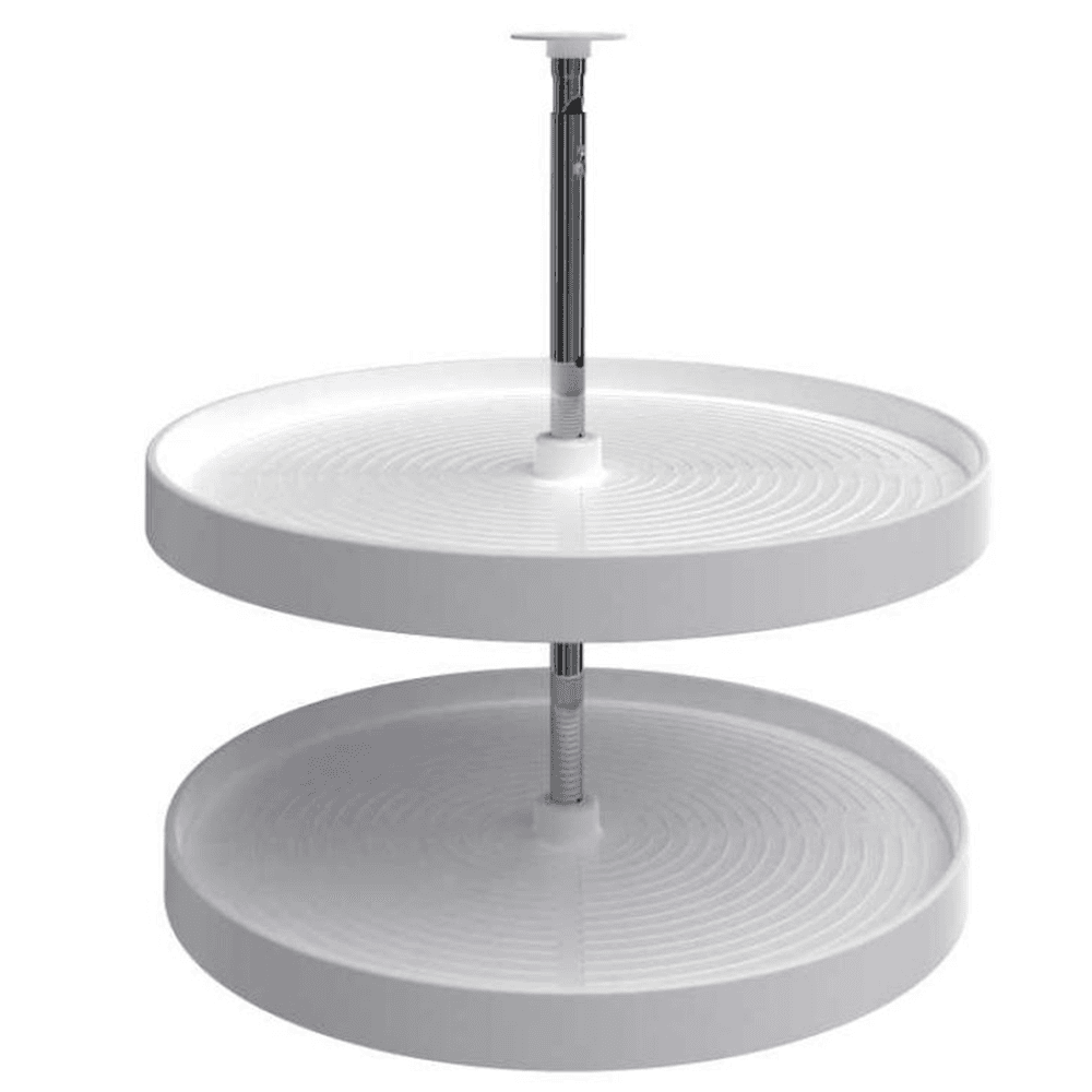 2062 24" Full-Circle 2 Tray Lazy Susan, White - Main Image