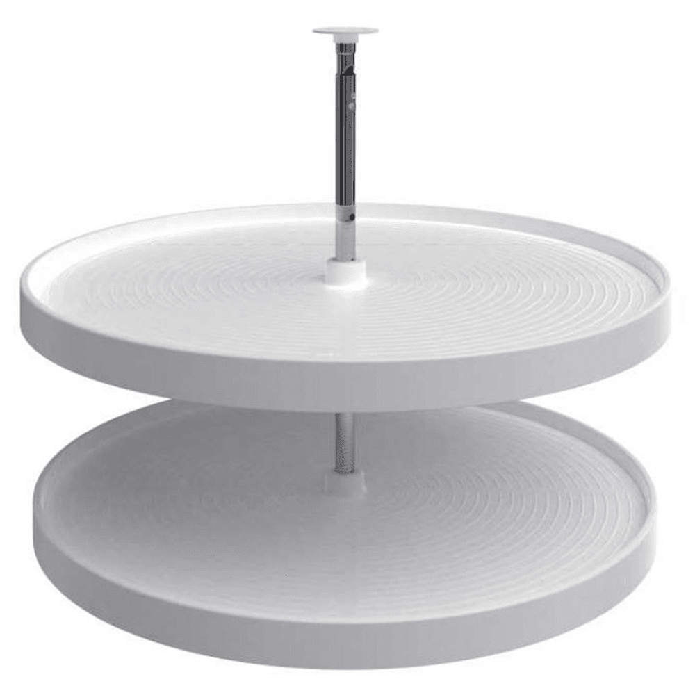 2062 32" Full-Circle 2 Tray Lazy Susan, White - Main Image