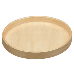 18" Full-Circle 1 Tray Wood Lazy Susan with Steel Swivel Bearing - Main Image