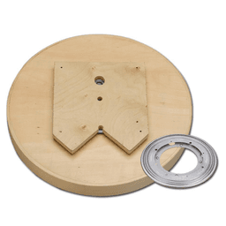 28" Full-Circle 1 Tray Wood Lazy Susan with Steel Swivel Bearing - Alt Image 1