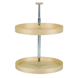 4BW 28" Full-Circle 2 Tray Wood Lazy Susan - Alt Image 1