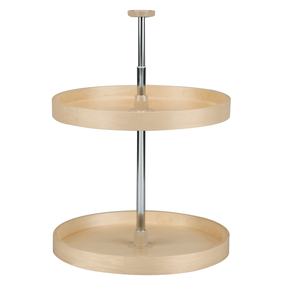 4BW 20" Full-Circle 2 Tray Wood Lazy Susan - Main Image