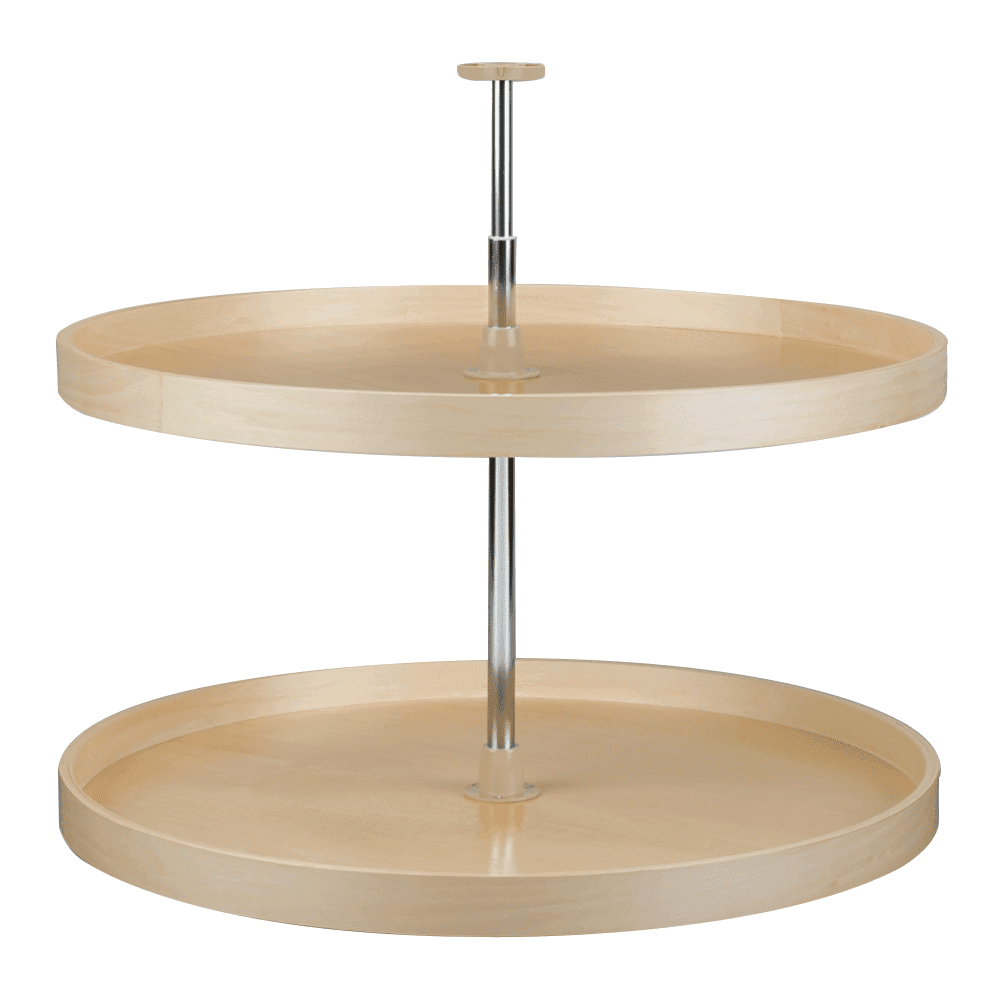 4BW 32" Full-Circle 2 Tray Wood Lazy Susan - Main Image