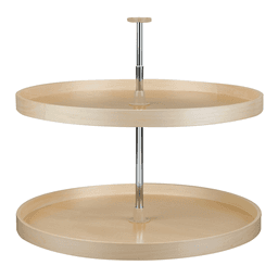 4BW 32" Full-Circle 2 Tray Wood Lazy Susan - Main Image