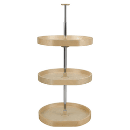20" D-Shape 3 Tray Lazy Susan, 18-1/2" Depth - Main Image