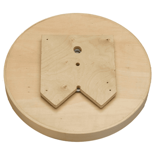 LD-4BW 20" Full-Circle 1 Tray Lazy Susan with Steel Swivel Bearing, Natural Maple, Bulk (40/Box) - Alt Image 1
