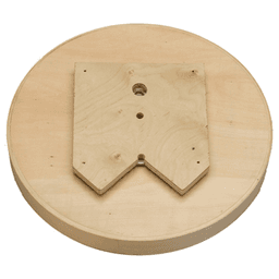 LD-4BW 20" Full-Circle 1 Tray Lazy Susan with Steel Swivel Bearing, Natural Maple, Bulk (40/Box) - Alt Image 1