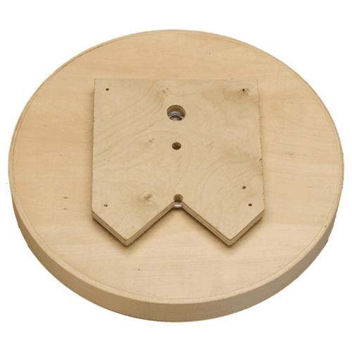 LD-4BW 20" Full-Circle 1 Tray Lazy Susan with Steel Swivel Bearing, Natural Maple, Bulk (8/Box) - Alt Image 1