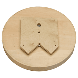 LD-4BW 20" Full-Circle 1 Tray Lazy Susan with Steel Swivel Bearing, Natural Maple, Bulk (8/Box) - Alt Image 1