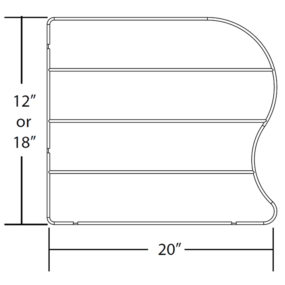 1/4" Tray Divider for 18" Height, Chrome - Alt Image 1