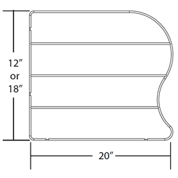 1/4" Tray Divider for 18" Height, Chrome - Alt Image 1