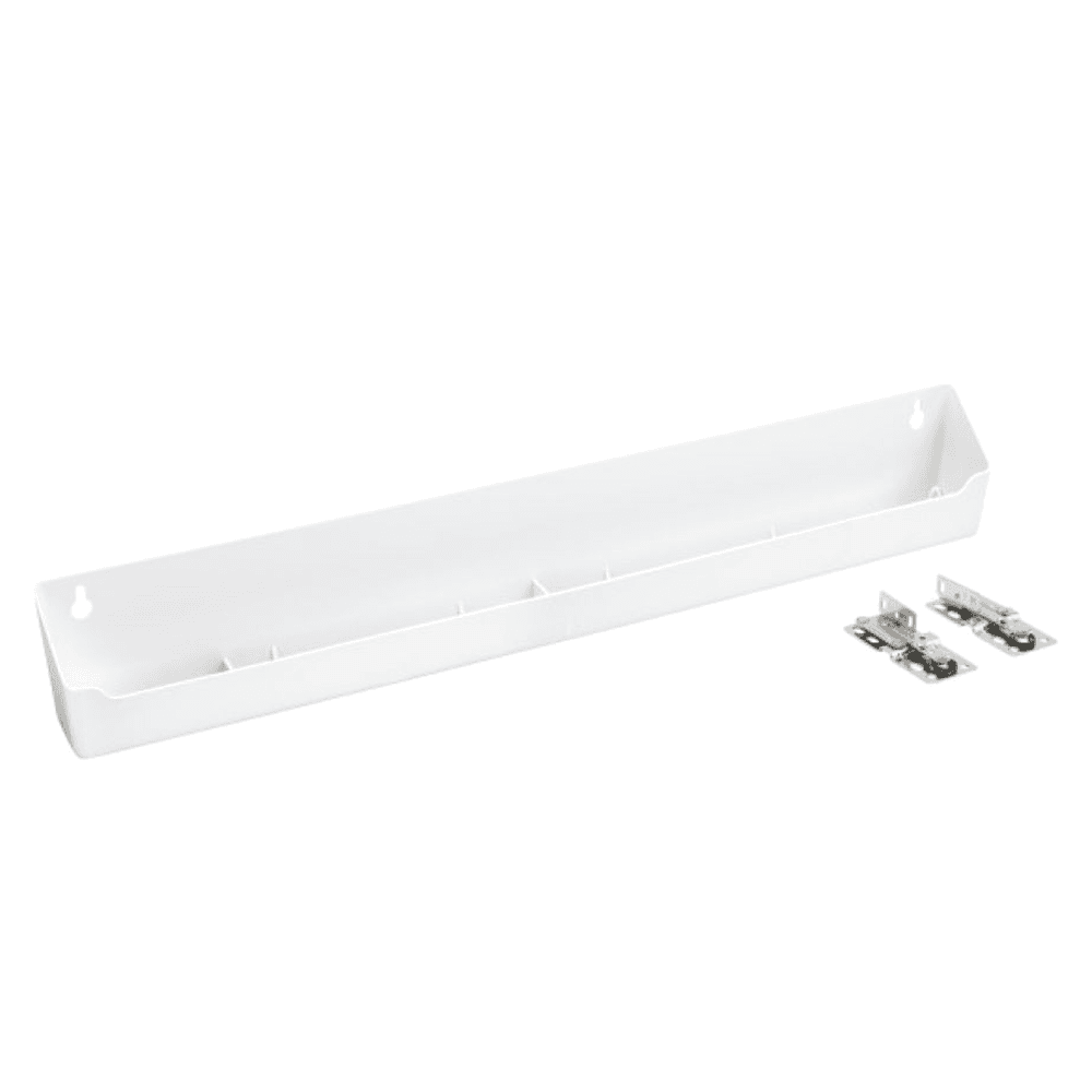 22" White Sink Front Tip-Out Tray with 1-Pair Hinges - Main Image