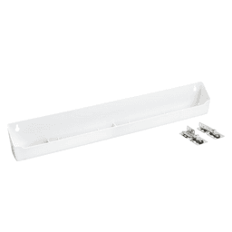 22" White Sink Front Tip-Out Tray with 1-Pair Hinges - Main Image
