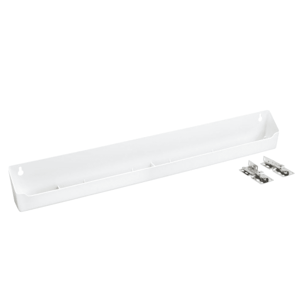 24" White Sink Front Tip-Out Tray with 1-Pair Hinges - Main Image