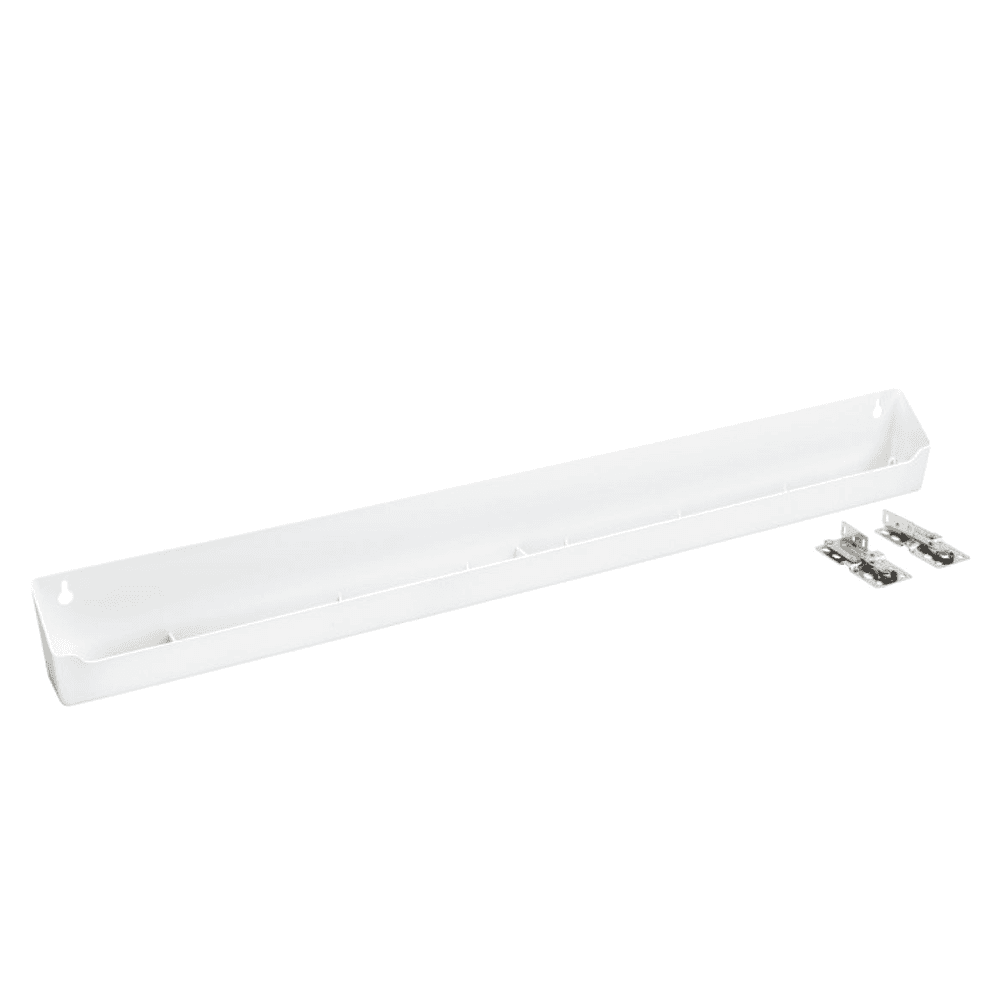 30-7/16" White Sink Front Tip-Out Tray with 1-Pair Hinges - Main Image