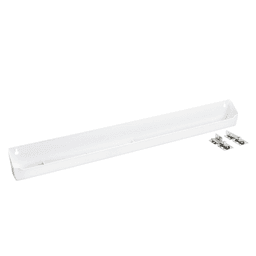 30-7/16" White Sink Front Tip-Out Tray with 1-Pair Hinges - Main Image