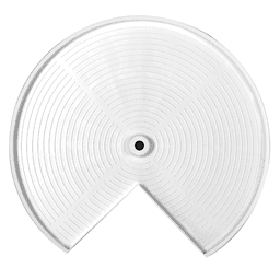 28" Pie Cut Lazy Susan Tray (No Hardware), White, Bulk (40 Trays) - Main Image