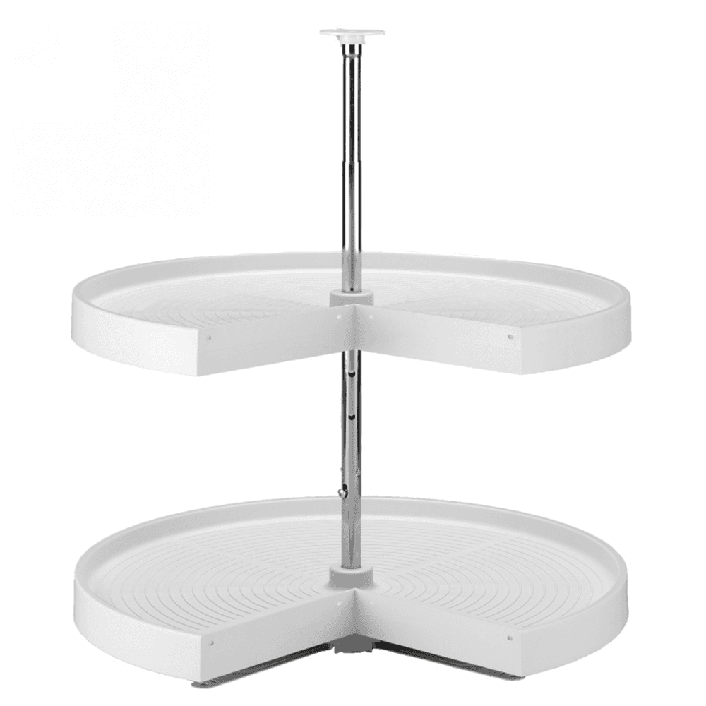 28" Pie Cut Lazy Susan Tray (No Hardware), White, Bulk (40 Trays) - Alt Image 1