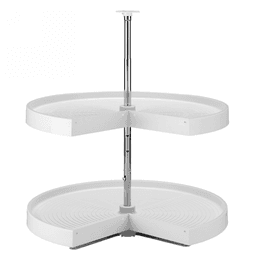 28" Pie Cut Lazy Susan Tray (No Hardware), White, Bulk (40 Trays) - Alt Image 1
