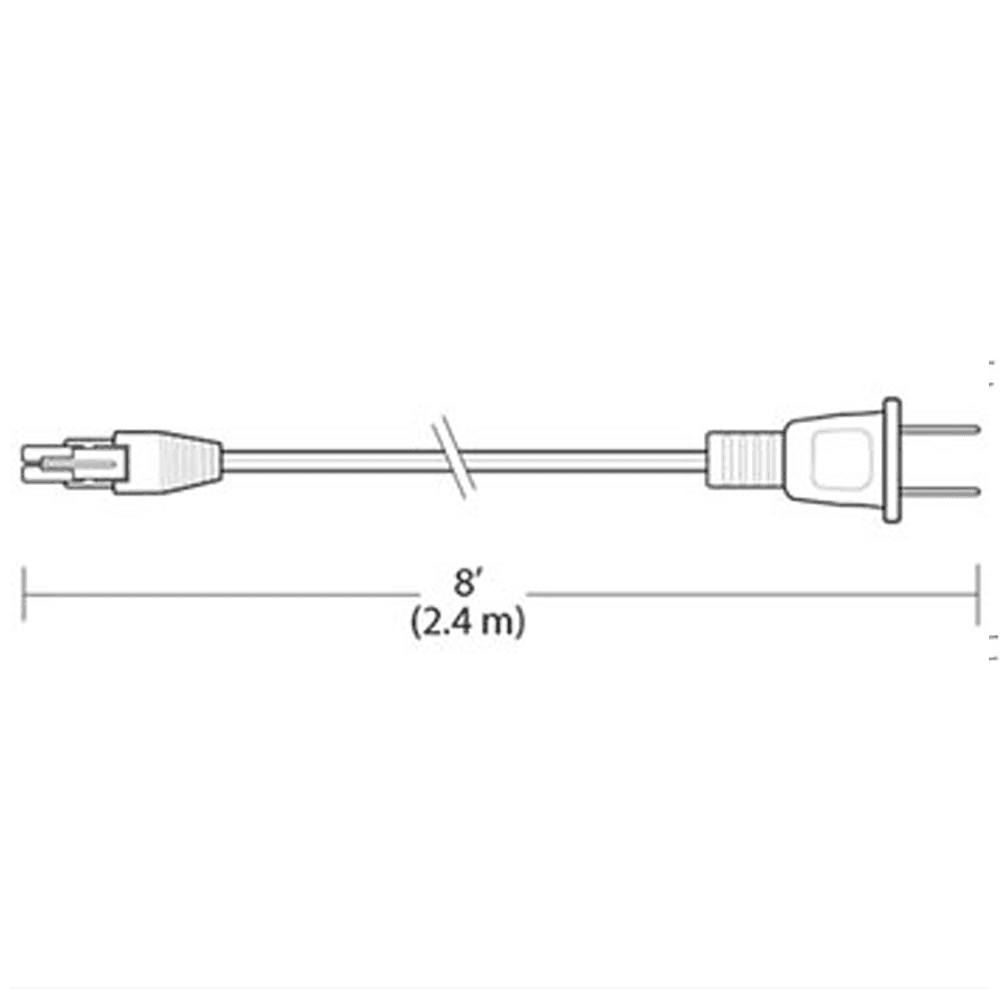 Tresco Lighting White Plastic Starter Cord - Image 2