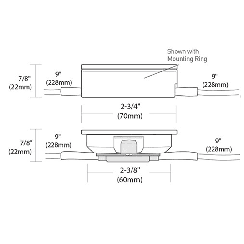 Pockit 120M LED 4W Warm White Puck Light in Nickel Finish