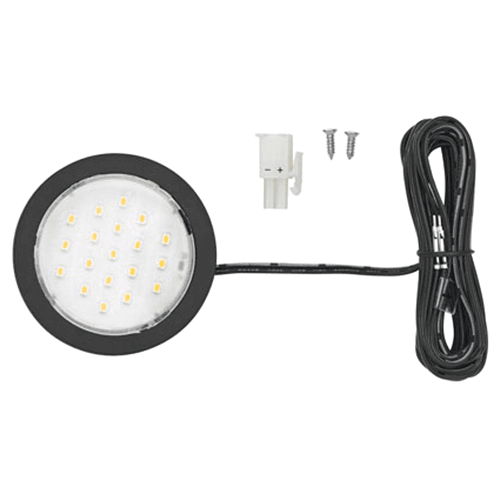 Pockit Plus LED Black Puck Light - High Performance, Low Energy Draw