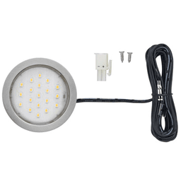 PockitAr Plus LED Warm White Puck Light by Tresco Lighting, 1.5W, Nickel finish