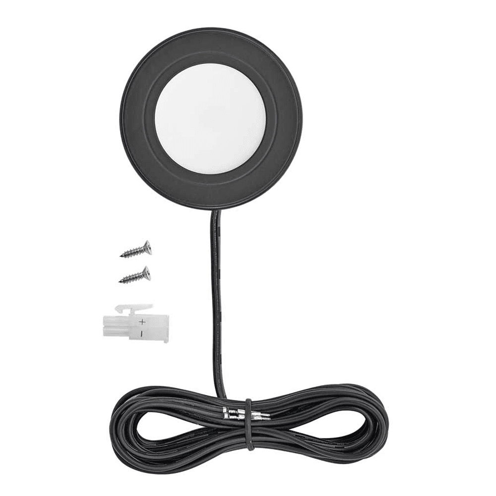 Equiline LED 3W Warm White Puck Light in Black Finish