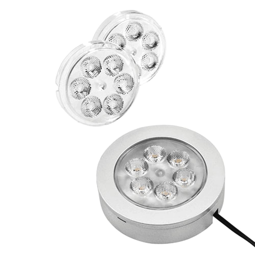 Tresco Lighting LED 5W Cool White Puck Light - Close-Up View