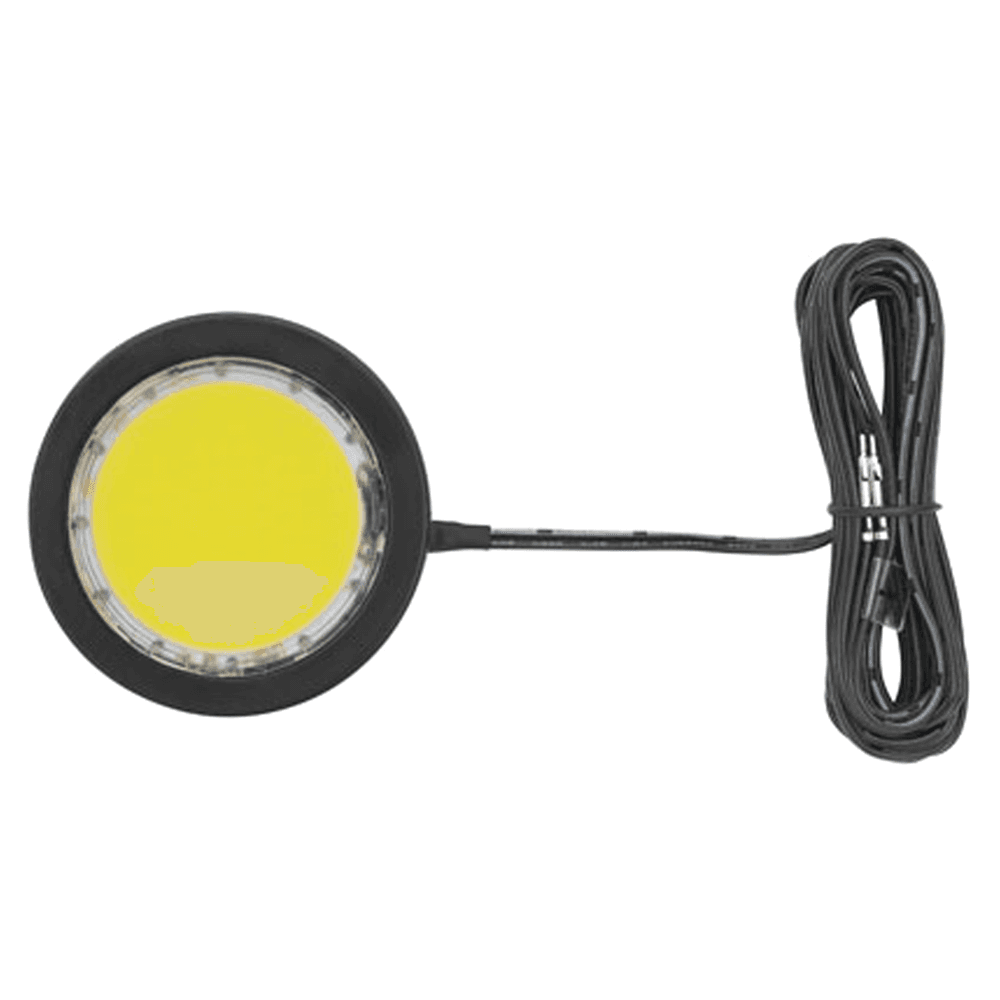 Tresco Lighting LED 5W Cool White Puck Light in Black - Front View