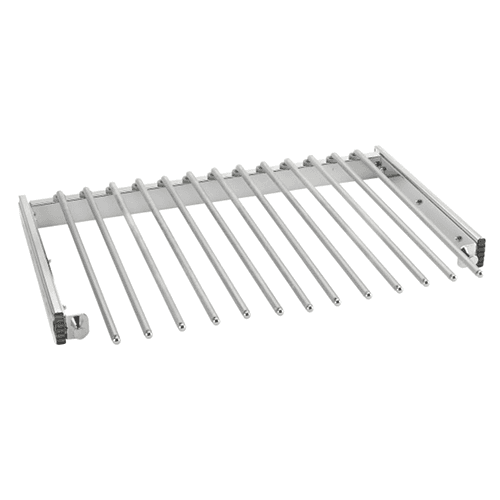 Get Organized with Rev-A-Shelf: 23-3/4" - 24-1/2" Pant Rack, 13 Rod, Chrome Plated Finish - Closet Storage