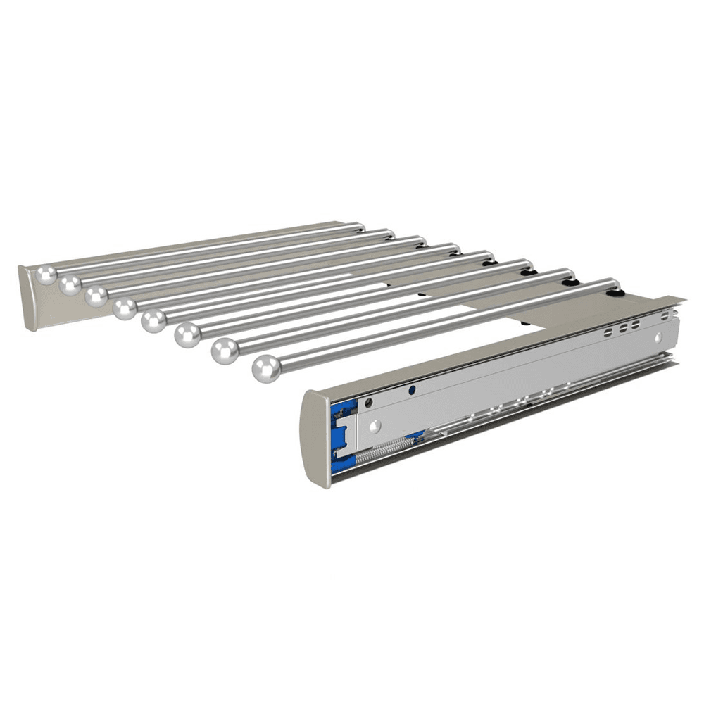 Closet Pant Storage - Non-Slip Hanger Arms - Satin Nickel Finish