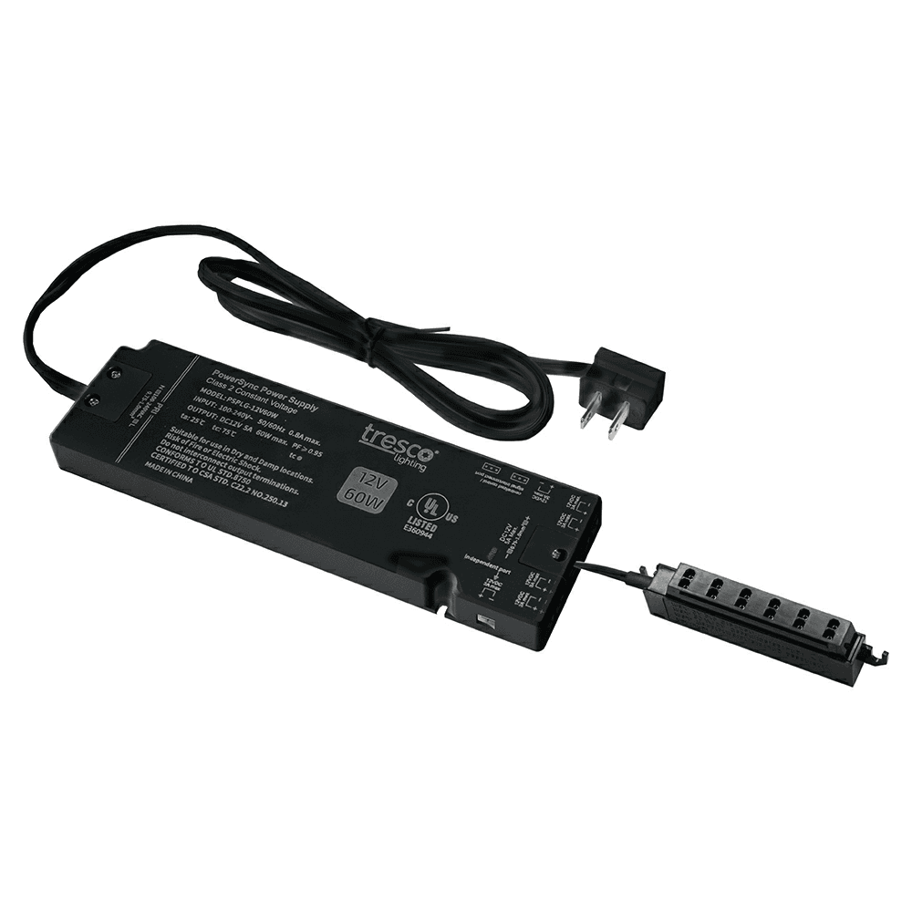 12V 60W PowerSync LED Power Supply, Black Main - Image