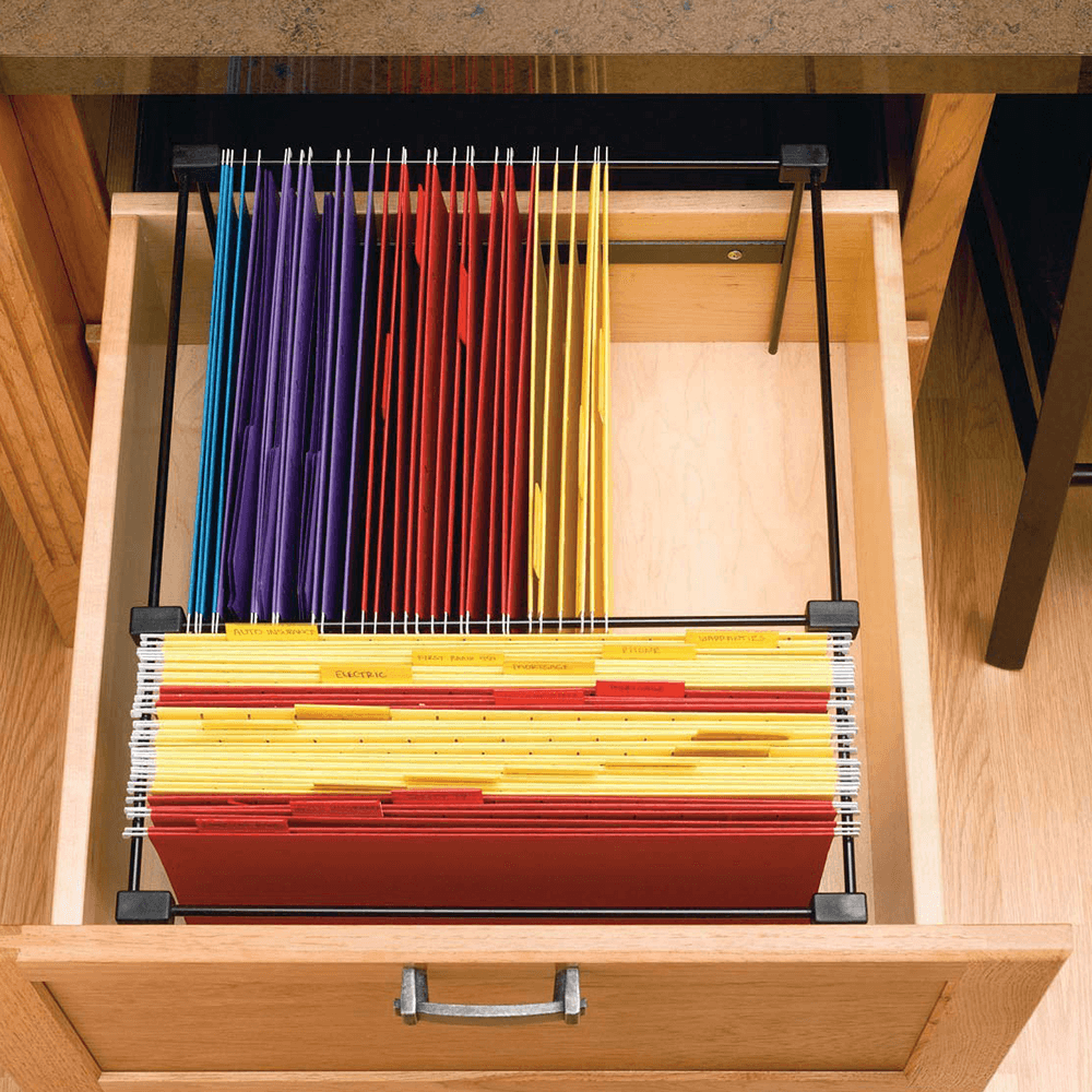 Rev-A-Shelf Large File System Insert in Black for Drawers
