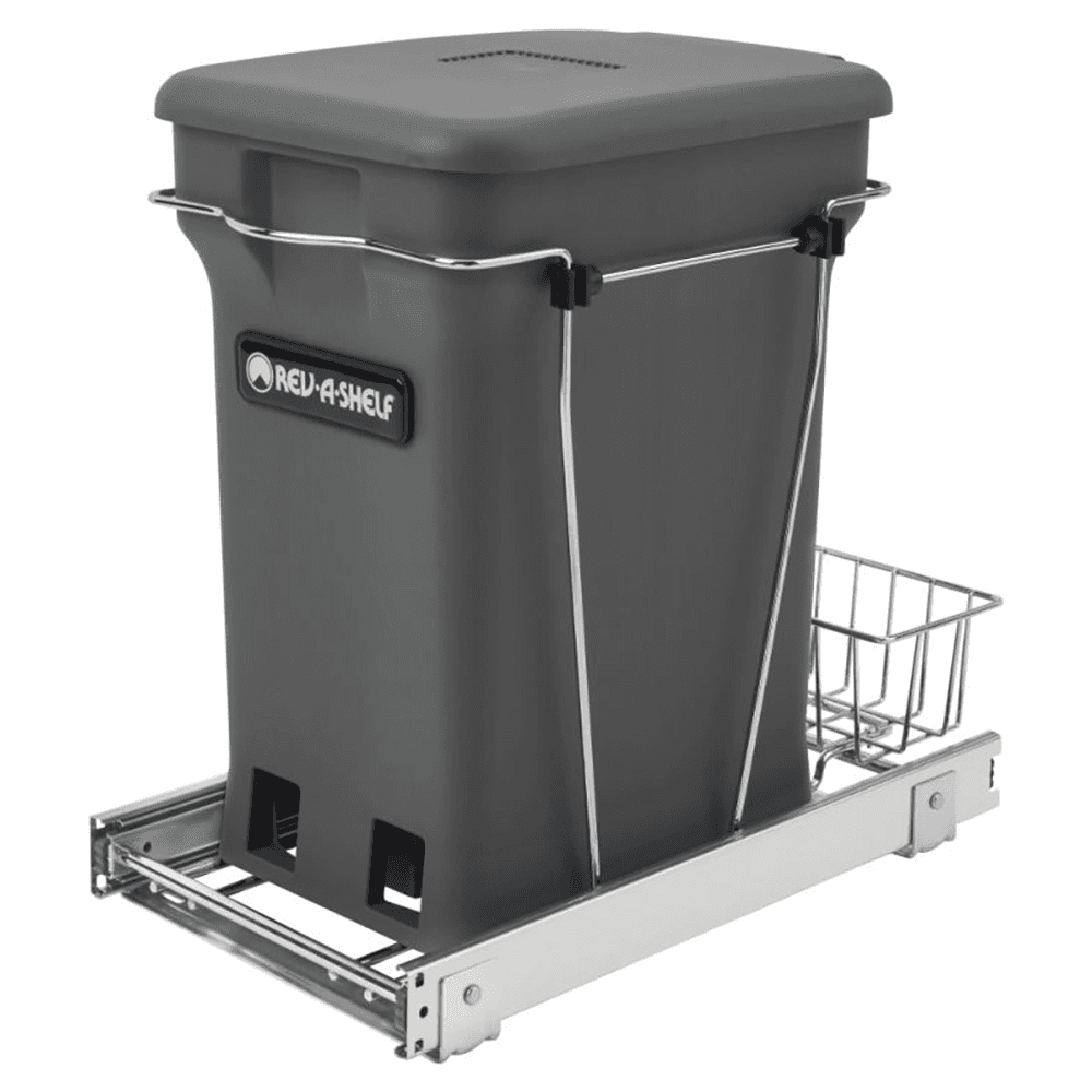 Single 24 QT Bottom-Mount Waste Container with Compo+ Container, Orion Gray - Main Image