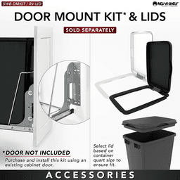 Single 32 QT Bottom-Mount Wire Waste Container for 14-1/2" Cabinet Opening, White Alt 4 - Image